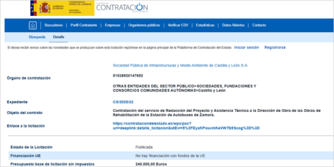 Abierta la licitación para la redacción del proyecto de la nueva estación de autobuses sostenible de Zamora