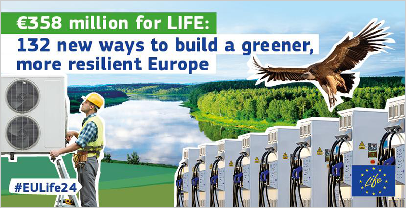 132 nuevos proyectos LIFE reciben 358 millones de euros de financiación de la UE