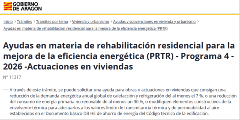 Ampliado el presupuesto y el plazo de las ayudas a la rehabilitación de viviendas en Aragón