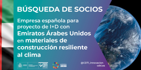 El CDTI busca empresa española para proyectos de I+D en materiales de construcción resiliente al clima