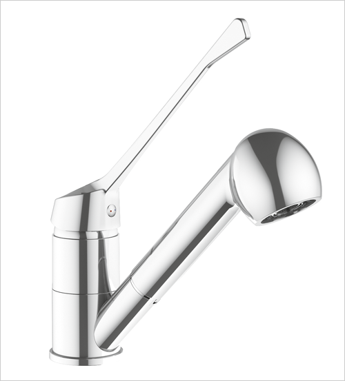 Monomando medical y ducha extraíble para cocinas profesionales