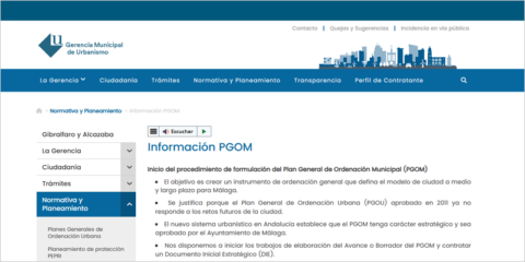 Luz verde a la redacción del nuevo Plan General de Ordenación de Málaga con criterios sostenibles