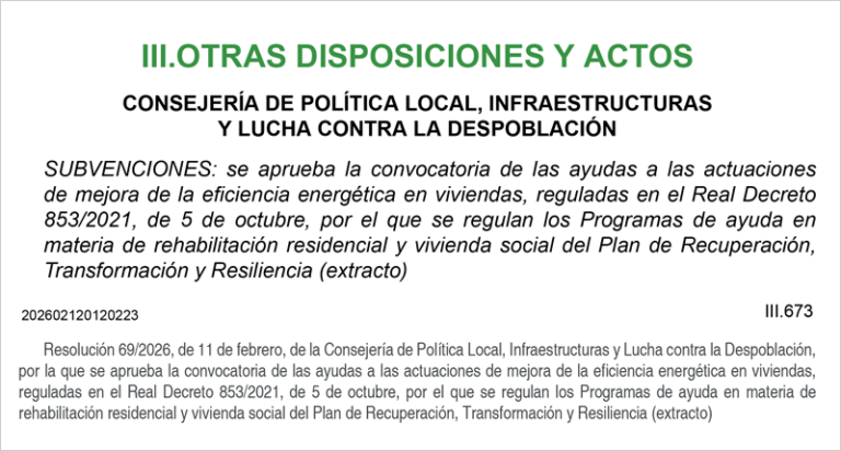 Abierta la convocatoria de ayudas para mejorar la eficiencia energética ...