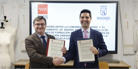 Firmado un convenio para integrar la formación en diseño en proyectos de regeneración urbana de Madrid