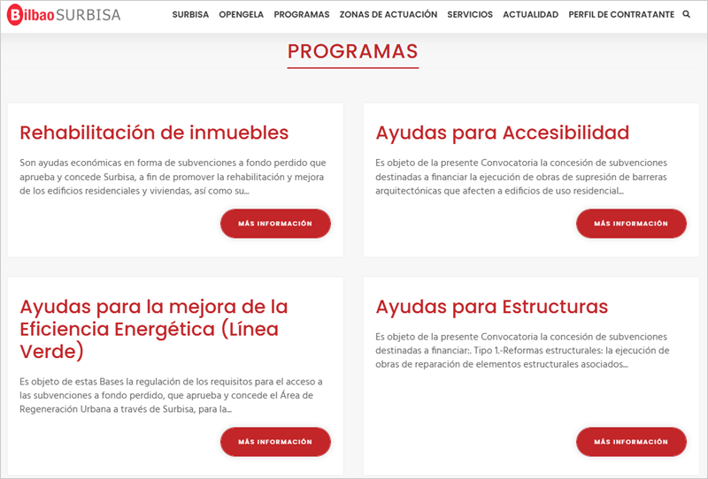 Convocatoria de ayudas para la rehabilitación de edificios y viviendas protegidas en Bilbao