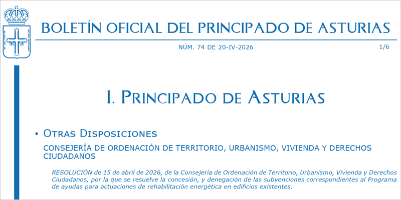 Más de 5 millones para la rehabilitación energética de edificios de 27 comunidades de vecinos de Asturias