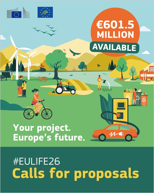 Abierta la convocatoria LIFE 2026 para proyectos de biodiversidad, economía circular y acción climática