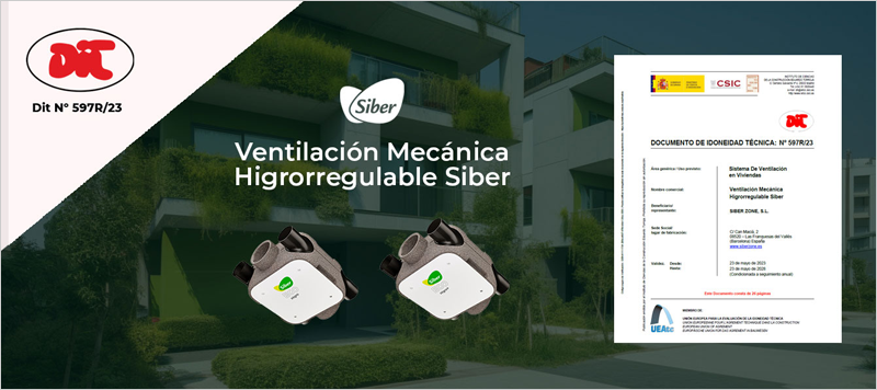 Siber refuerza la fiabilidad de su sistema de ventilación mecánica higrorregulable con el DIT 597R/23 