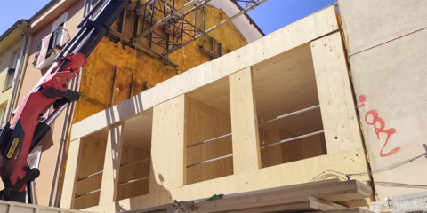 El futuro edificio de Nueva Dentro 21-23 en Vitoria-Gasteiz contará con una estructura principal de madera