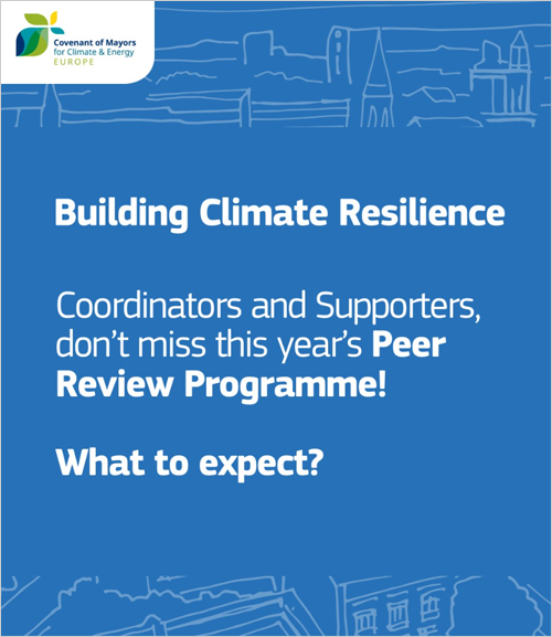 El Pacto de los Alcaldes abre el Programa de Revisión por Pares para reforzar la adaptación al cambio climático
