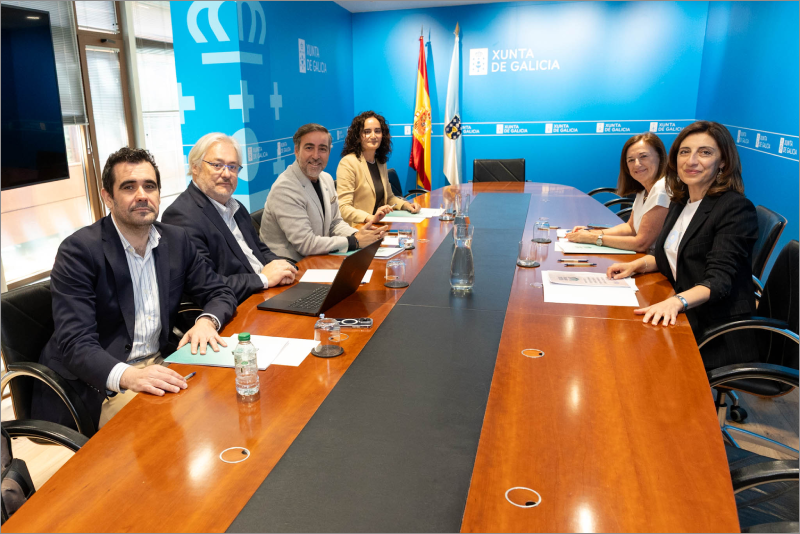 Durante la reunión se evaluaron vías de colaboración para la gestión sostenible de los residuos de construcción y demolición en Galicia.