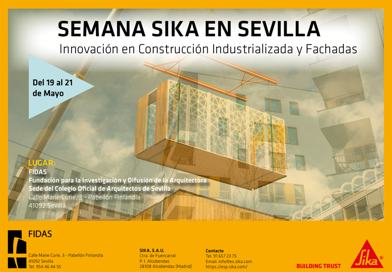 La Semana Sika combina soluciones de fachadas y cubiertas con jornadas sobre construcción industrializada