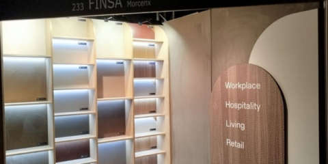 Finsa presenta sus superficies Fabric y acabados Tex en Architect@Work Lyon