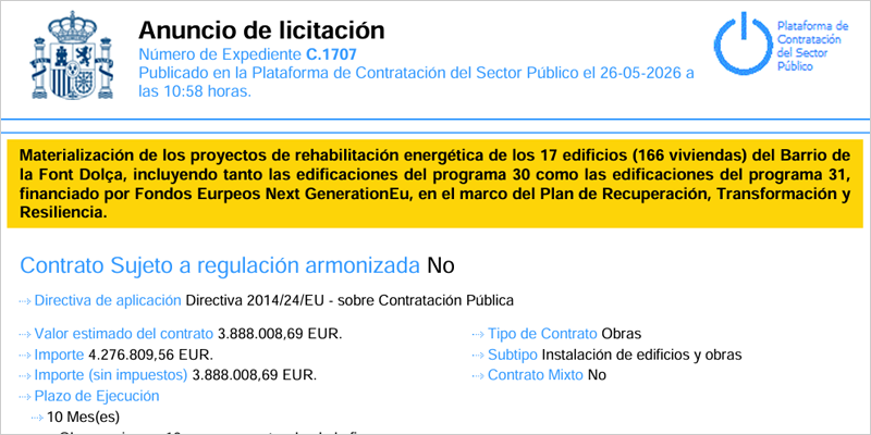 El Ayuntamiento de Alcoy vuelve a licitar el proyecto de rehabilitación de la Font Dolça por 4,2 millones de euros