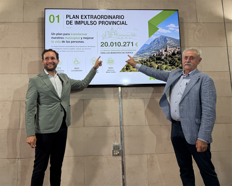 Accesibilidad y eficiencia energética, protagonistas del nuevo plan extraordinario de la Diputación de Huesca 