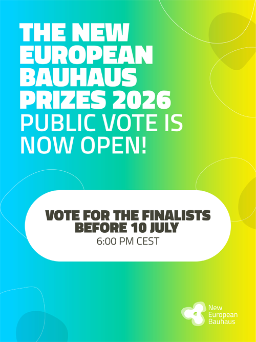 Los Premios Nueva Bauhaus Europea 2026 abren la votación pública de los proyectos finalistas