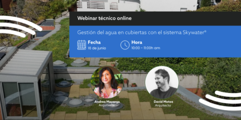 Webinar técnico sobre la gestión del agua en cubiertas verdes con el sistema Skywater de SOPREMA
