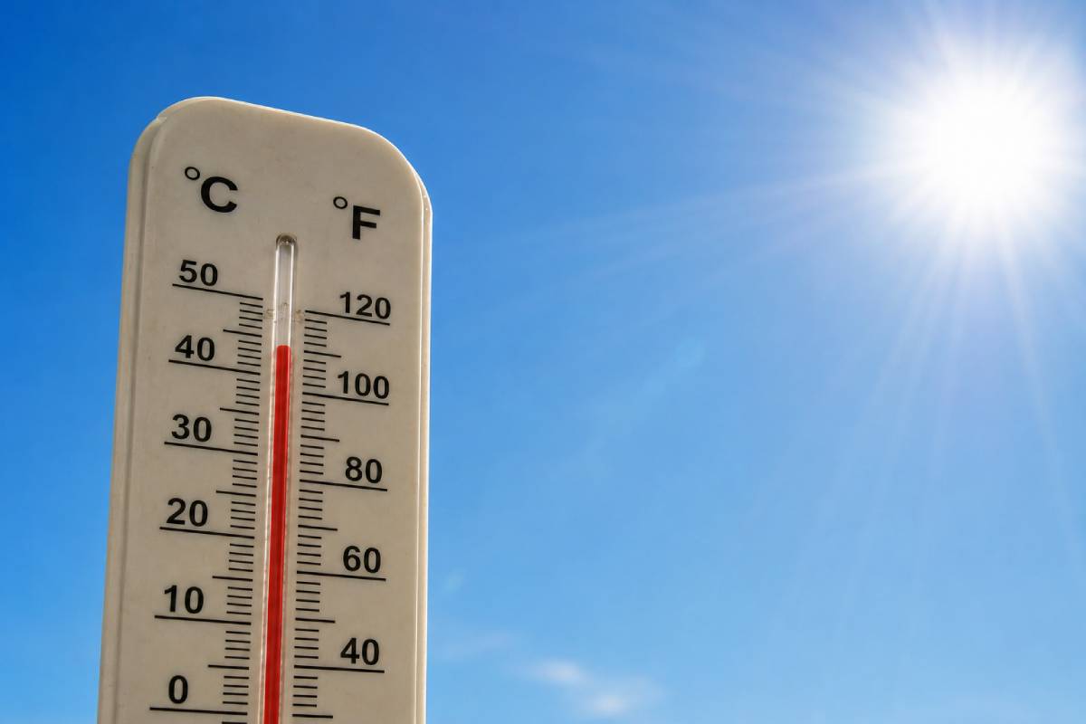 Termómetro al sol.