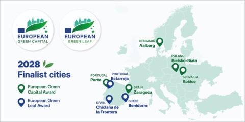 Tres ciudades españolas, entre las finalistas de los premios Capital Verde Europea y Hoja Verde 2028