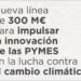 Nuevo programa de financiación para la innovación de las pymes en la lucha contra el cambio climático