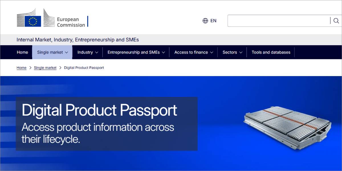 nueva web del Pasaporte Digital de Productos