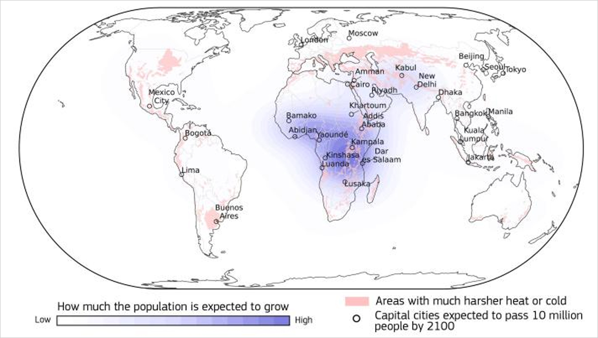 Un mapa global identifica las áreas donde los edificios son más vulnerables al cambio climático.