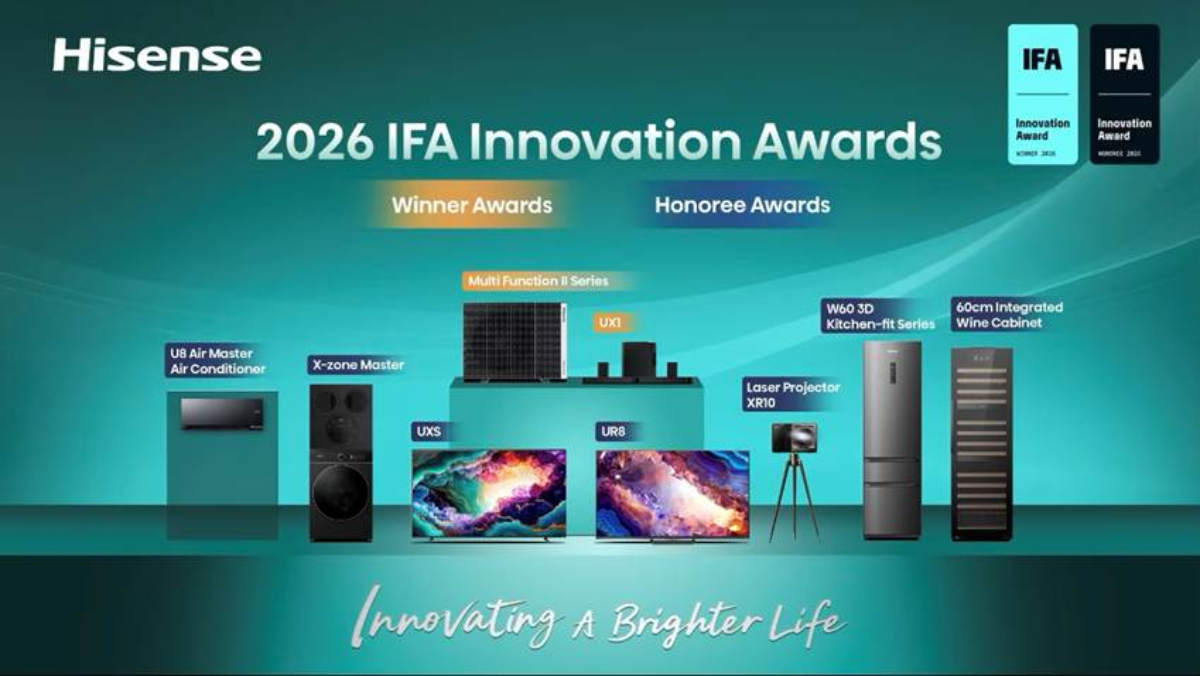 Hisense obtiene 13 reconocimientos en los IFA 2026 Innovation Awards por sus innovaciones de electrónica y hogar