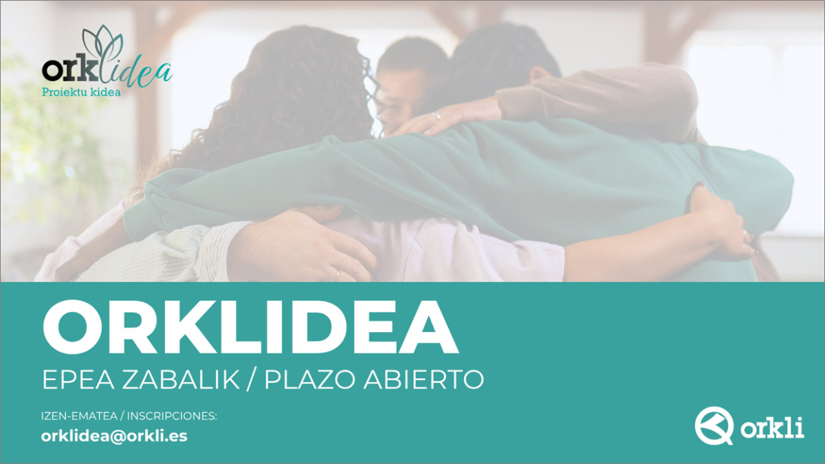 Imagen informativa de ORKLIDEA, la iniciativa de Orkli Koop para apoyar proyectos de asociaciones de Euskal Herria