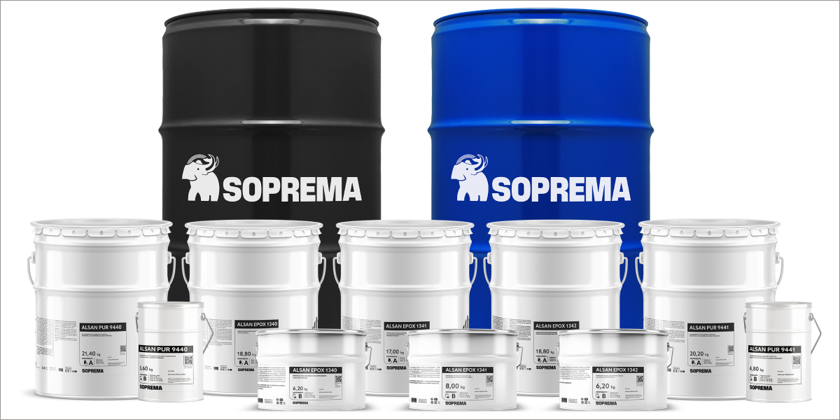 Sistema Alsan® Polyflex de SOPREMA para impermeabilización líquida con membrana de poliurea aplicada en caliente