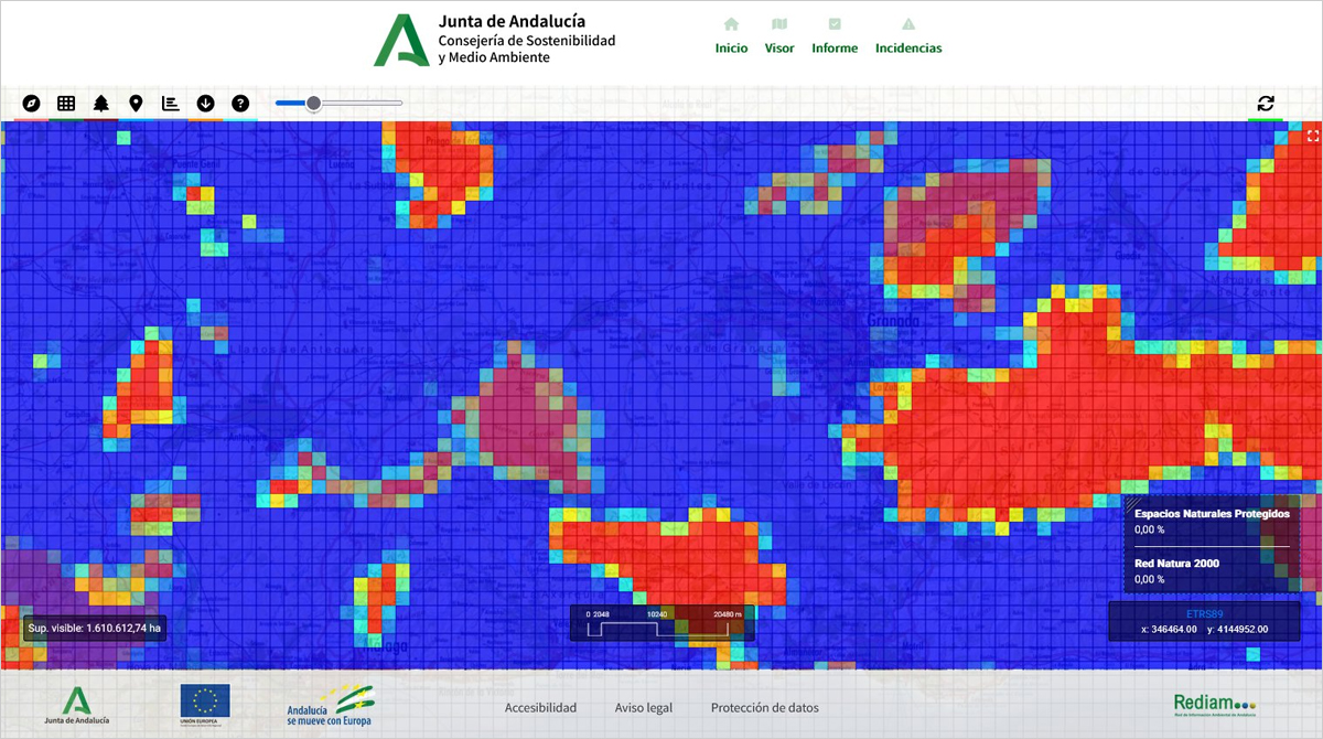 Nuevos visores para facilitar la planificación y evaluación ambiental del territorio andaluz