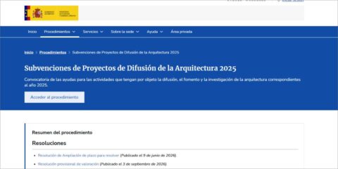 Publicada la resolución provisional de las ayudas para la difusión, fomento e investigación de la arquitectura
