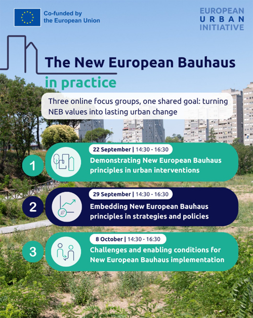 La Iniciativa Urbana Europea analizará cómo las ciudades aplican los principios de la Nueva Bauhaus Europea