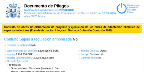El Ayuntamiento de Granada licita la adaptación climática de espacios públicos y 38 centros educativos