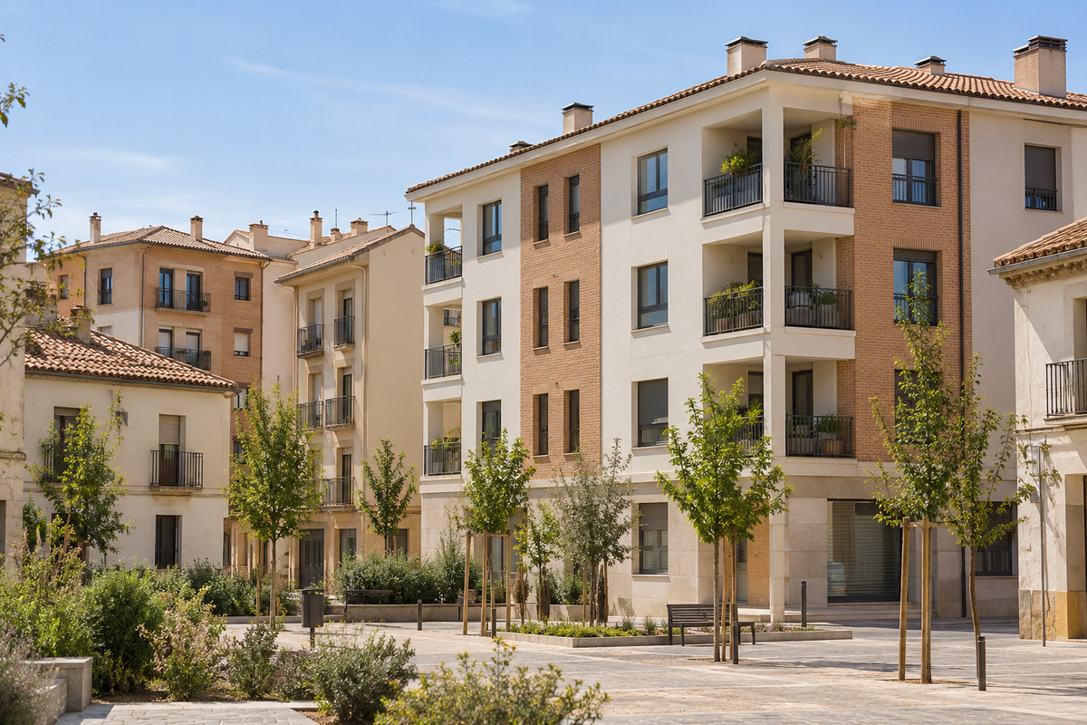 Imagen sobre vivienda protegida y suelo público en Castilla-La Mancha, vinculada a la nueva ley urbanística.